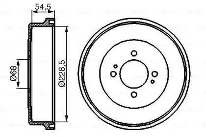 0 986 477 074 BOSCH Тормозной барабан