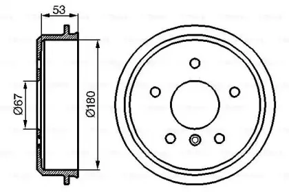 0 986 477 096 BOSCH Тормозной барабан