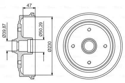 0 986 477 176 BOSCH Тормозной барабан