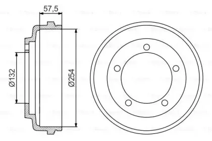 0 986 477 204 BOSCH Тормозной барабан