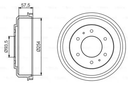 0 986 477 220 BOSCH Тормозной барабан