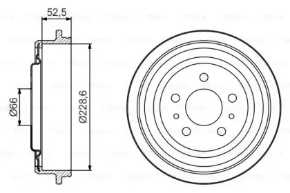0 986 477 248 BOSCH Тормозной барабан