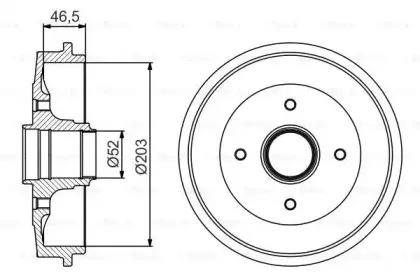 0 986 477 253 BOSCH Тормозной барабан
