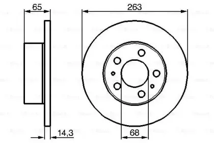 0 986 478 144 BOSCH Тормозной диск