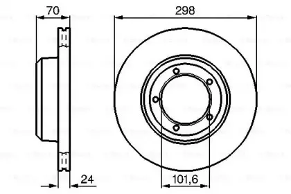 0 986 478 824 BOSCH Тормозной диск