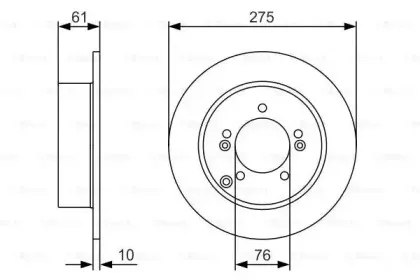 0 986 479 525 BOSCH Тормозной диск