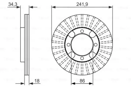 0986479847 BOSCH Тормозной диск