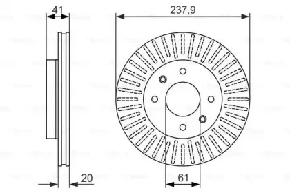0986479850 BOSCH Тормозной диск