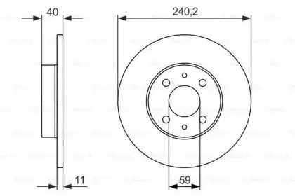 0 986 479 857 BOSCH Тормозной диск