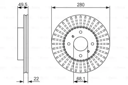 0986479900 BOSCH Тормозной диск