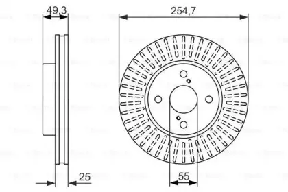 0986479936 BOSCH Тормозной диск