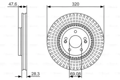 0 986 479 A21 BOSCH Тормозной диск
