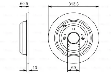 0 986 479 C27 BOSCH Тормозной диск