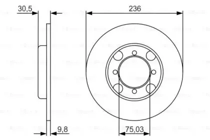 0986479R12 BOSCH Тормозной диск