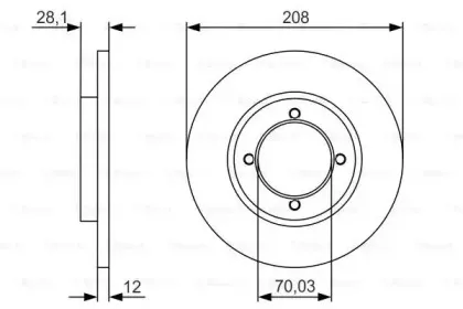 0986479R13 BOSCH Тормозной диск
