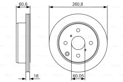 0 986 479 R55 BOSCH Тормозной диск
