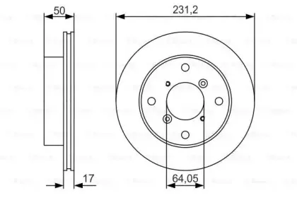 0 986 479 R96 BOSCH Тормозной диск