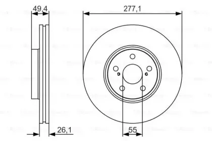 0 986 479 S09 BOSCH Тормозной диск