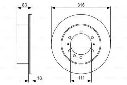 0 986 479 S87 BOSCH Тормозной диск