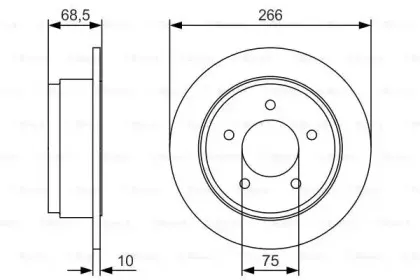 0 986 479 T50 BOSCH Тормозной диск