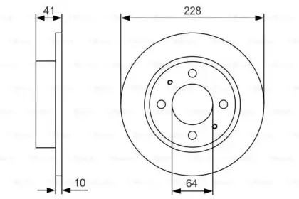 0986479T54 BOSCH Тормозной диск