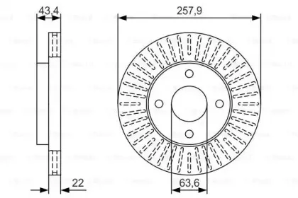 0 986 479 T66 BOSCH Тормозной диск