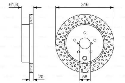 0 986 479 V05 BOSCH Тормозной диск