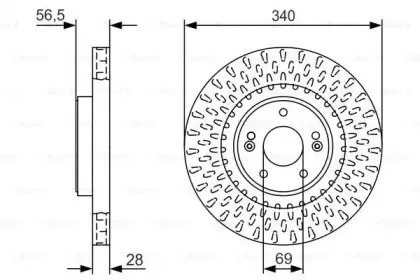 0 986 479 V22 BOSCH Тормозной диск