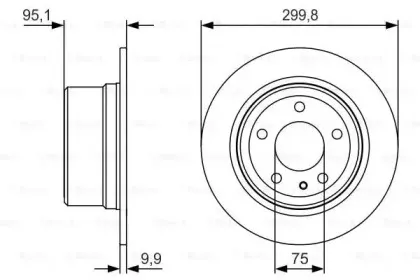 0 986 479 V37 BOSCH Тормозной диск