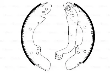 0 986 487 128 BOSCH Комплект тормозных колодок