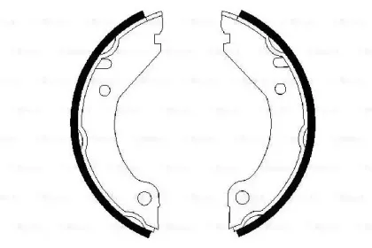 0 986 487 215 BOSCH Комплект тормозных колодок, стояночная тормозная система