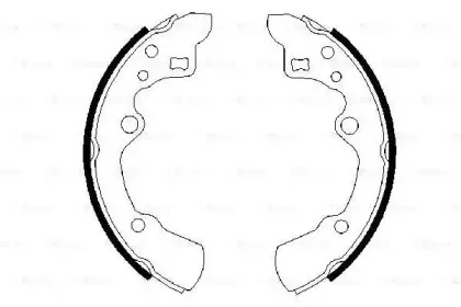 0 986 487 258 BOSCH Комплект тормозных колодок