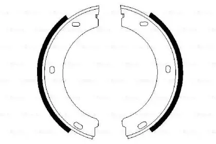 0 986 487 383 BOSCH Комплект тормозных колодок, стояночная тормозная система