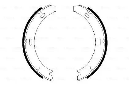 0 986 487 647 BOSCH Комплект тормозных колодок, стояночная тормозная система