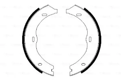 0 986 487 718 BOSCH Комплект тормозных колодок, стояночная тормозная система