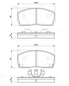 0 986 493 390 BOSCH Комплект тормозных колодок, дисковый тормоз
