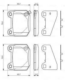 0 986 494 229 BOSCH Комплект тормозных колодок, дисковый тормоз