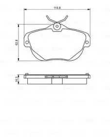 0 986 494 243 BOSCH Комплект тормозных колодок, дисковый тормоз