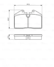 0 986 494 267 BOSCH Комплект тормозных колодок, дисковый тормоз