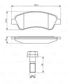 0986494270 BOSCH Комплект тормозных колодок, дисковый тормоз