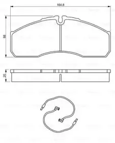 0 986 494 273 BOSCH Комплект тормозных колодок, дисковый тормоз