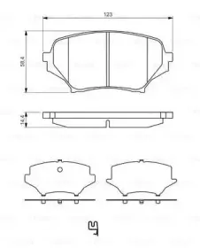 0986494322 BOSCH Комплект тормозных колодок, дисковый тормоз