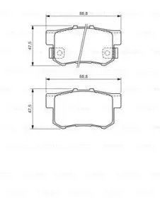 0 986 494 358 BOSCH Комплект тормозных колодок, дисковый тормоз
