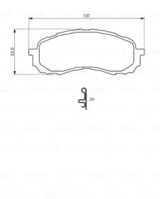 0 986 494 373 BOSCH Комплект тормозных колодок, дисковый тормоз