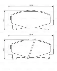 0 986 494 382 BOSCH Комплект тормозных колодок, дисковый тормоз