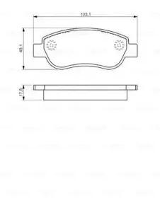 0 986 494 454 BOSCH Комплект тормозных колодок, дисковый тормоз