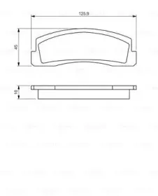 0 986 494 462 BOSCH Комплект тормозных колодок, дисковый тормоз