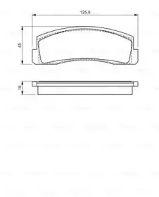 0 986 494 543 BOSCH Комплект тормозных колодок, дисковый тормоз