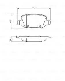 0 986 494 569 BOSCH Комплект тормозных колодок, дисковый тормоз