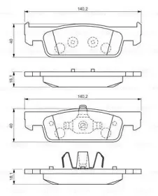 0 986 494 661 BOSCH Комплект тормозных колодок, дисковый тормоз